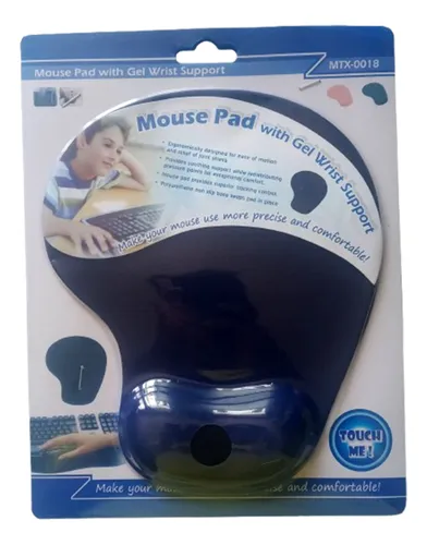 Pad Mouse Con Gel Muñequera, Negro.