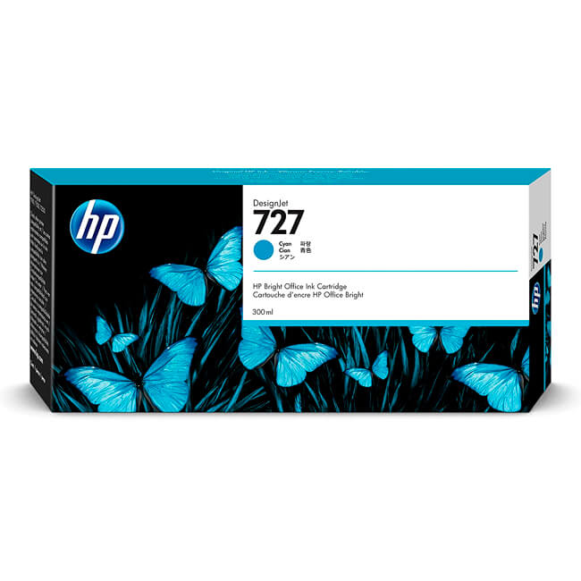 TINTA HP F9J76A (727) 300ML CYAN.