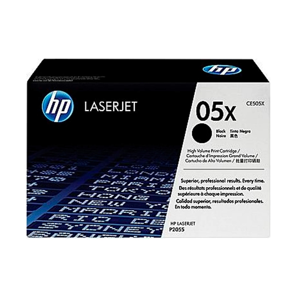 Toner HP (05X) CE505X, Negro.