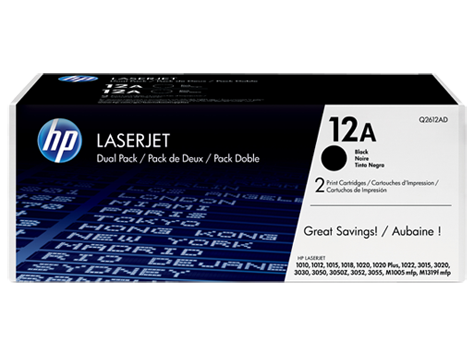 Toner HP (12AD) Q2612AD Negro.