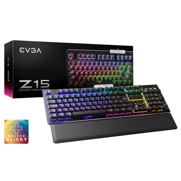 Teclado Gamer EVGA Mecanico Z15 RGB, Español.