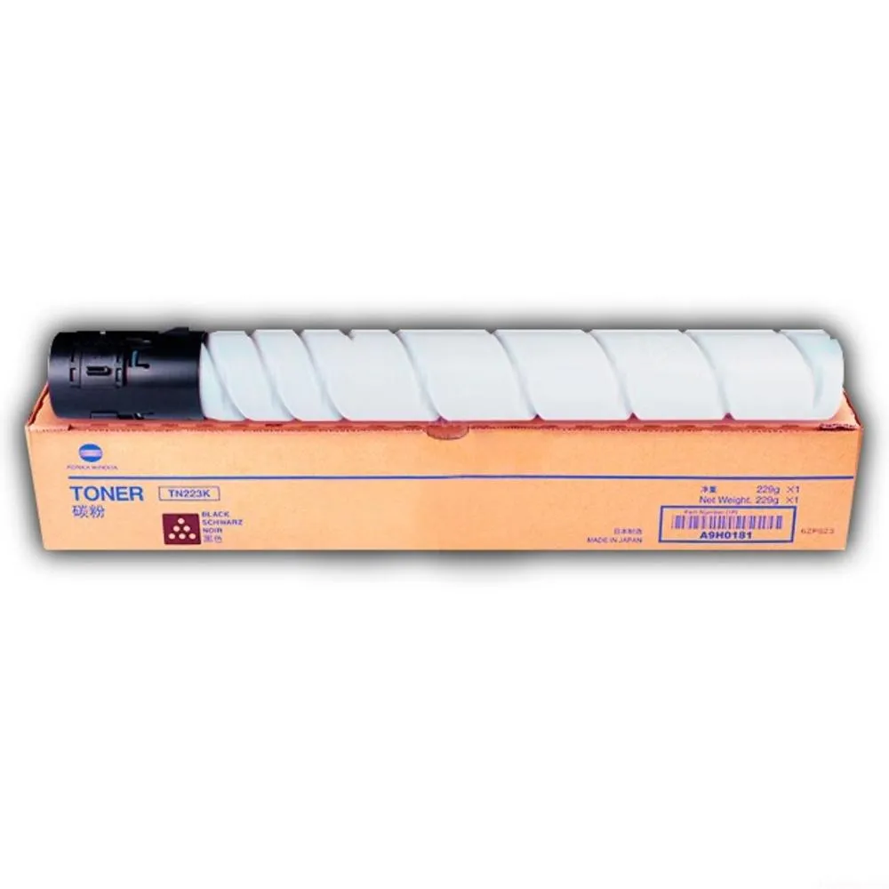 Toner Konica Minolta TN-223K, Negro Bizhub C-266 A9H0190.