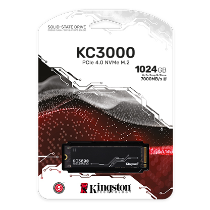 Disco Solido Kingston KC3000, 1024GB, M.2 2280 PCIe Gen 4.0 NVMe.