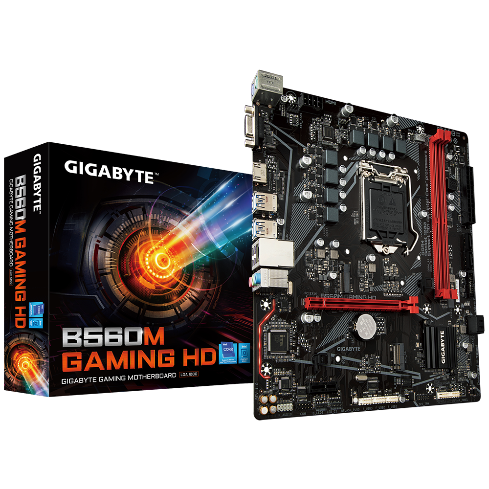 Placa Base Gigabyte B560M GAMING HD (rev.1.0) LGA1200, DDR4 SATA, HDMI, VGA, USB 3.2 Gen1.