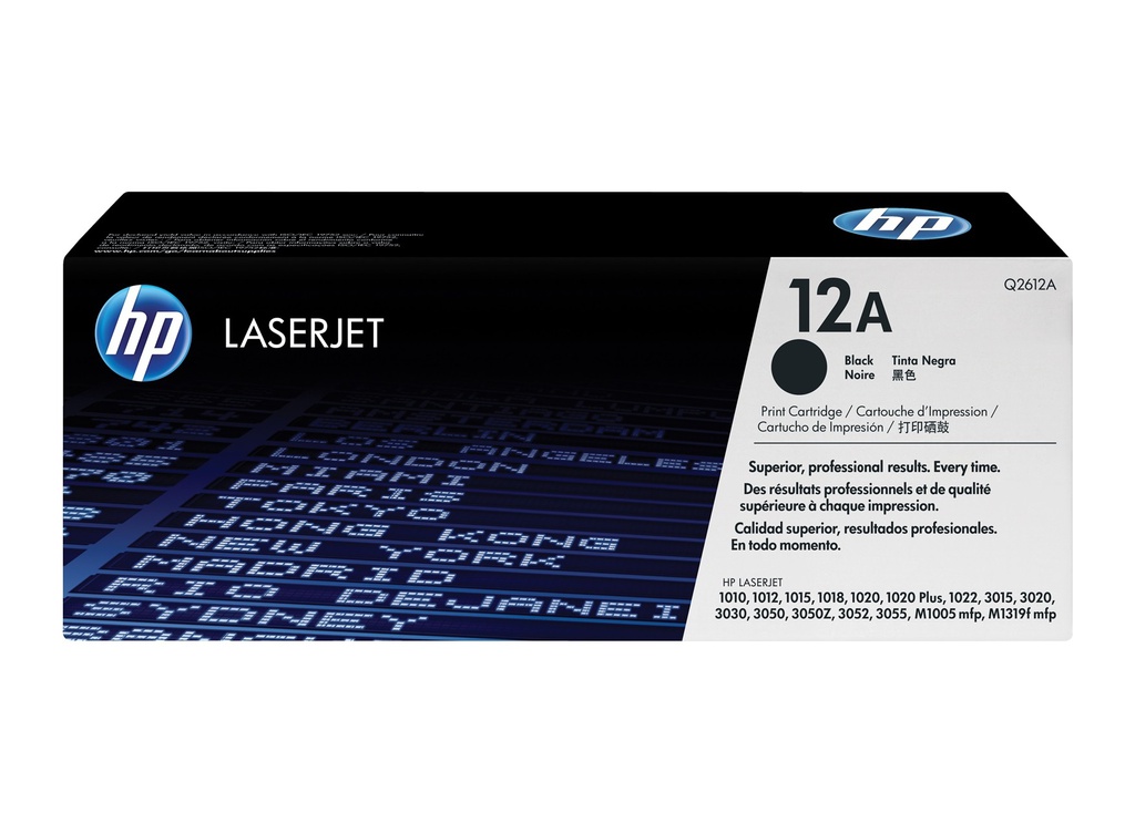 Toner Original HP (12A) Q2612A Negro 2,000Pag 