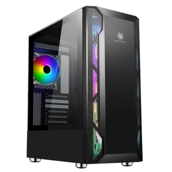 Case C/Fuente B600W Antryx RX 430U Usb3.0 Fan X2, C/Cinta Led.