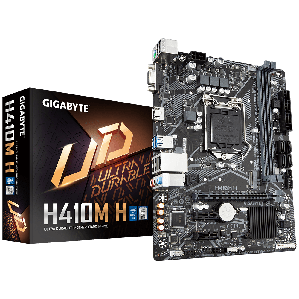 Placa Base Gigabyte H410M H LGA 1200 DDR4, VGA, HDMI, USB 3.2, M-ATX.