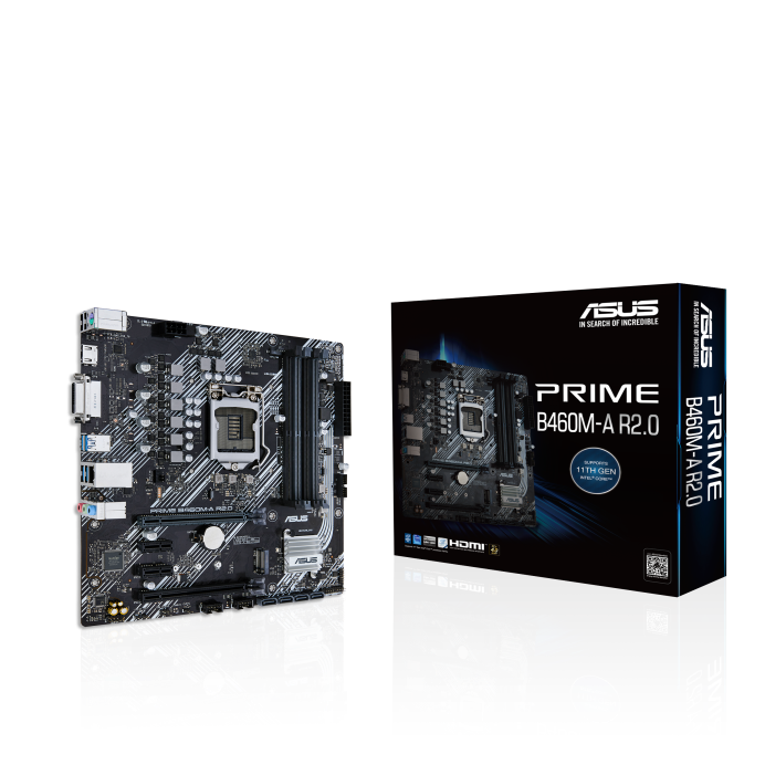 Placa Asus Prime B460M-A R2.0 LGA1200, DDR4, SATA 6Gb/s, HDMI, DVI-D, USB 3.2 Gen1.