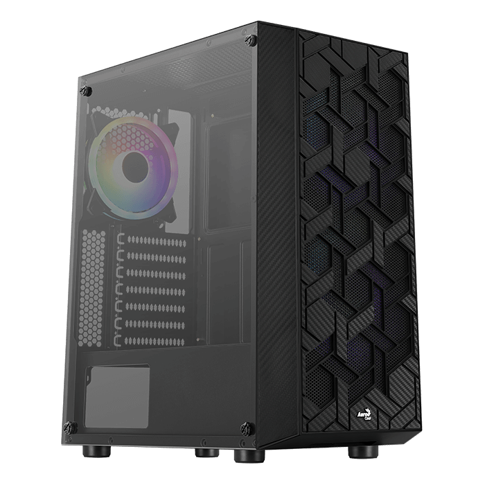 Case Aerocool HIVE-G-BK-V1, S/Fuente.