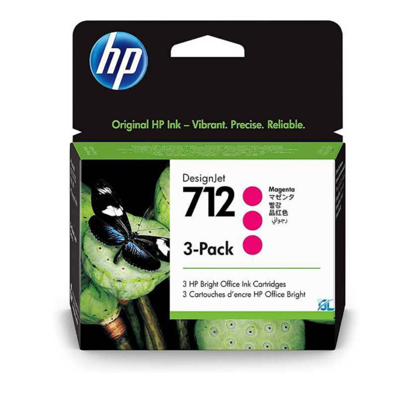 Tinta HP 712A 3ED78A, Magenta 3-Pack 29ml