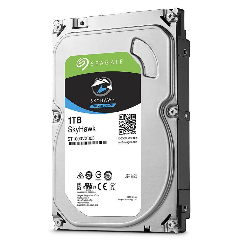 Disco duro Seagate SkyHawk Surveillance, 1TB, SATA 6.0 Gbps, 5900 RPM, 64MB Cache, 3.5".