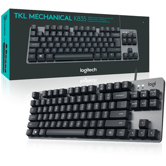 Teclado Gamer Logitech K835 TKL MECANICO gris.