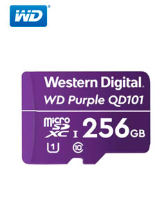 Memoria Flash WD Purple 256GB SC QD101 microSD, ideal para Camaras de videovigilancia.