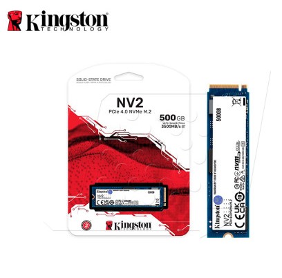 Disco Solido Kingston NV2 500GB, NVMe PCIe 4.0, SNV2S/500G.