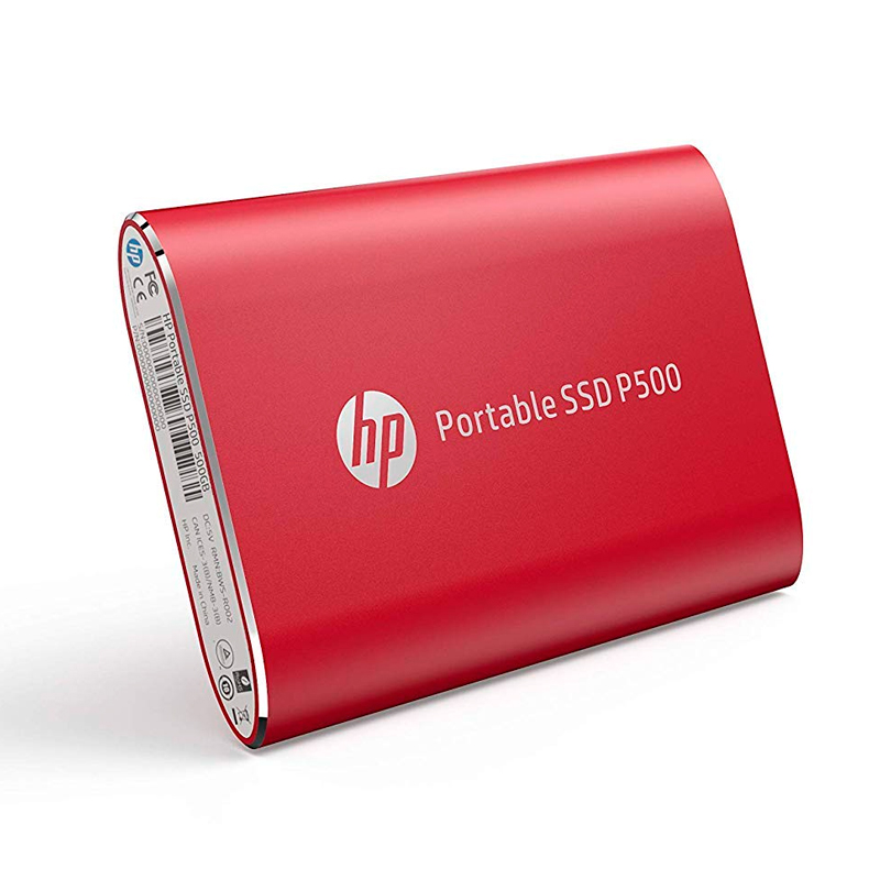 Disco duro externo estado solido HP P500, 500GB, Rojo, USB 3.1 Tipo-C.