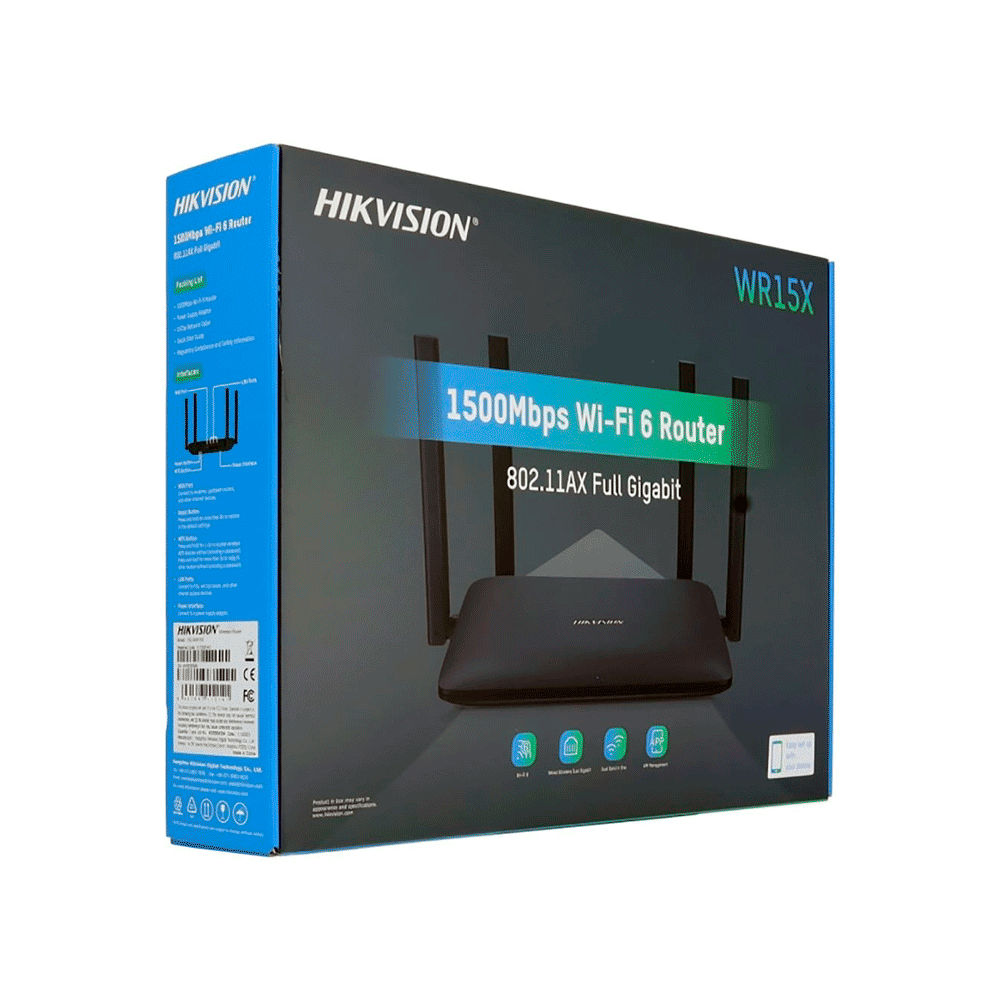 Router Inalámbrico Hikvision WISP Wireless DS-3WR15X, Doble banda AC (2.4 GHz y 5 GHz), 4 puertos 10/100/1000 mbps.
