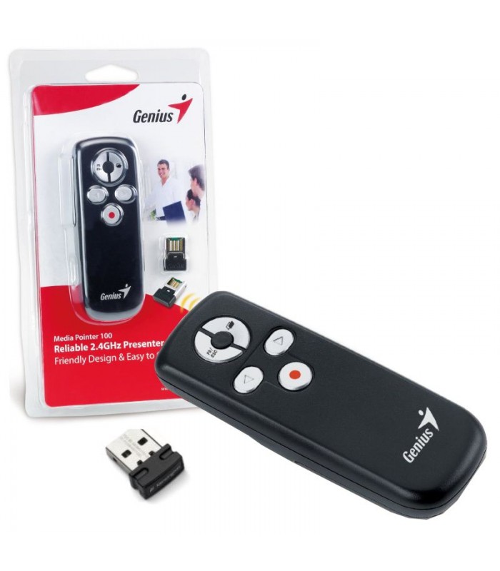 Puntero y/o Presentador Genius 100 Run, Negro