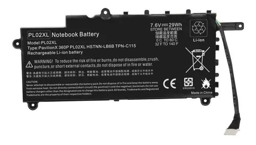 BATERIA INTERNA HP PL02XL