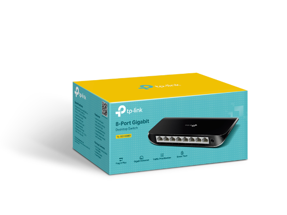 Switch Tp-Link TL-SG1008D, 8 Puertos Rj-45 Gigabit (10/100/1000 Mbps).