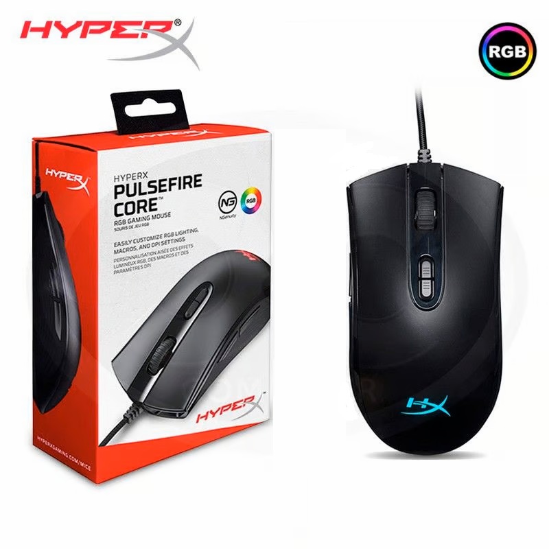 Mouse Gamer HyperX Pulsefire Core 7 Botones Cableado USB 2.0 Negro.