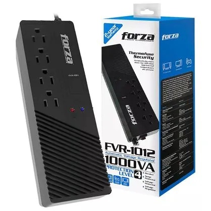 Estabilizador Forza FVR-1012, 1000VA /500W, 4 Tomas.
