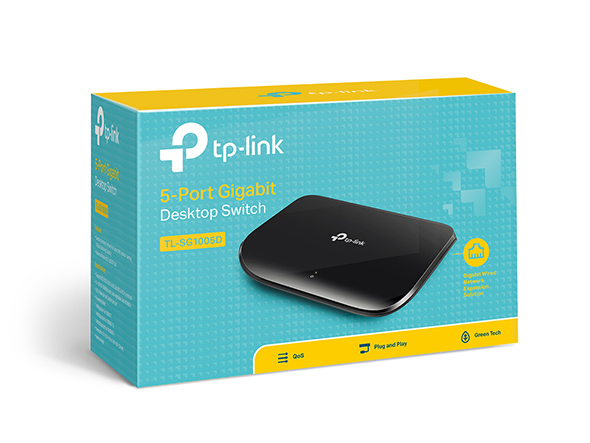 Switch Tp-Link TL-SG1005D, 5 Puertos Rj-45 Gigabit (10/100/1000 Mbps).