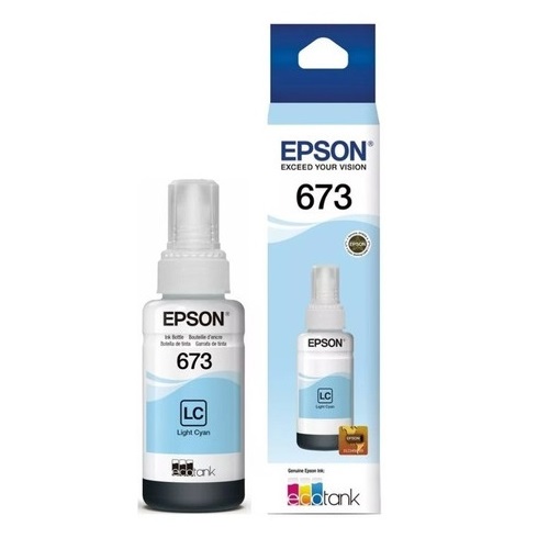 Tinta Epson Original (673) T673520-AL Cian Claro, 70ml, caja.