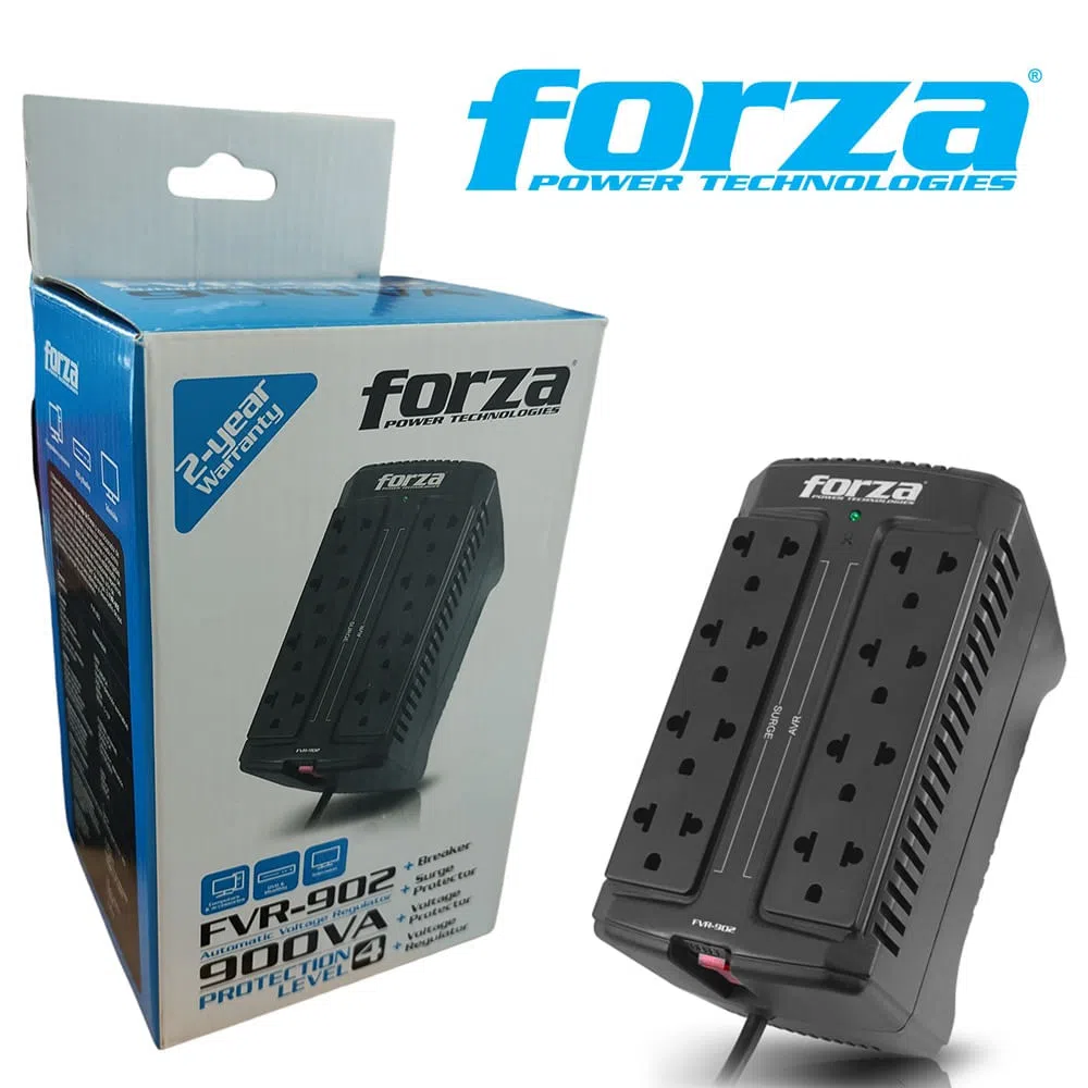 Estabilizador Forza FVR-902  8 Tomas 900VA/450W/220V