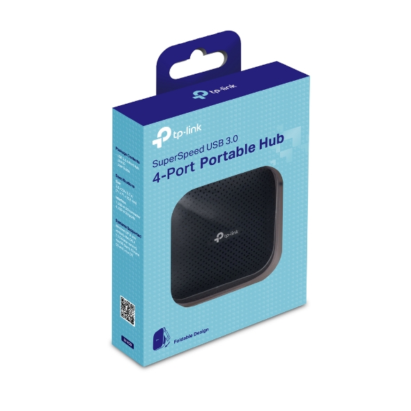 Hub USB Portatil TP-Link UH400, 4 Puertos USB 3.0 Tipo A, Negro.