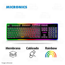 Teclado Gamer Micronics Fisher MIC K801R Rainbow