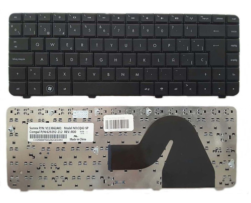 Teclado para Laptop HP Compaq CQ42, G42 Negro