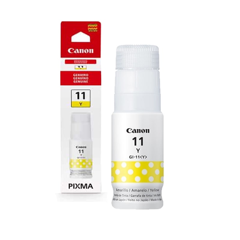 Tinta Canon GI-11Y,  Amarillo, 70ml, Caja.