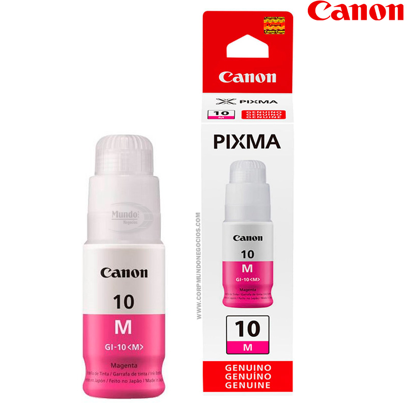 Tinta Canon GI-10M, Magenta, 70ml, caja.