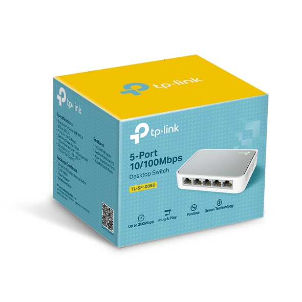 Switch Tp-Link TL-SF1005D, 5 Puertos Rj-45 (10/100 Mbps).