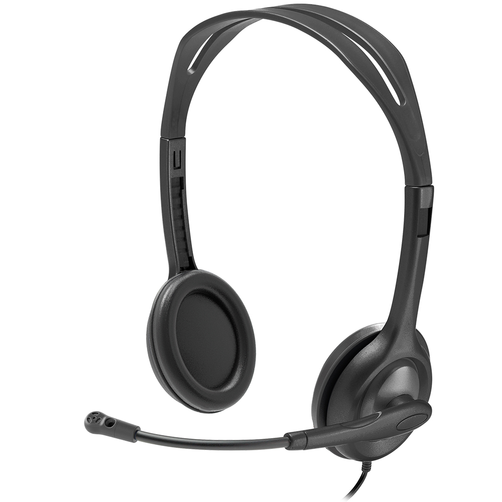 Audifono C/Microfono Logitech H111, Estereo, Conector 3.5MM, Gris.