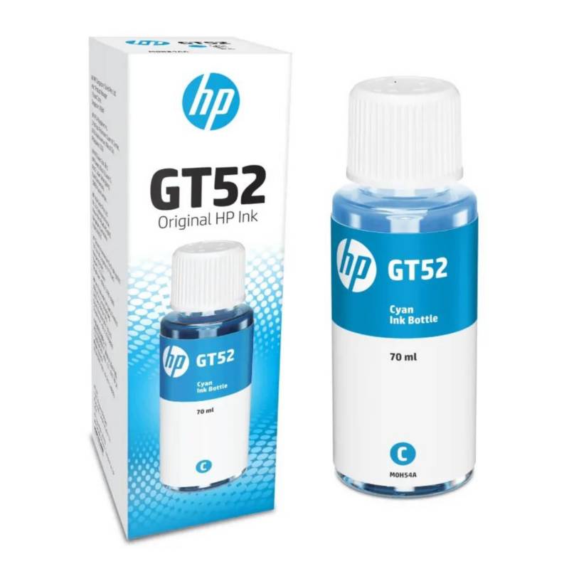 TINTA DE IMPRESION PARA HP COD. REF.  GT52, C  M0H54AL CIAN