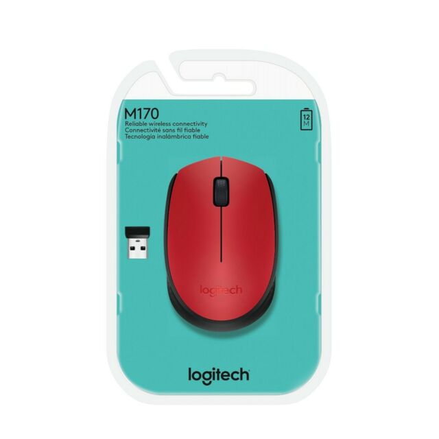 Mouse Inalambrico Logitech M170, Rojo.