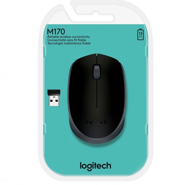 Mouse Inalambrico Logitech M170, Negro.