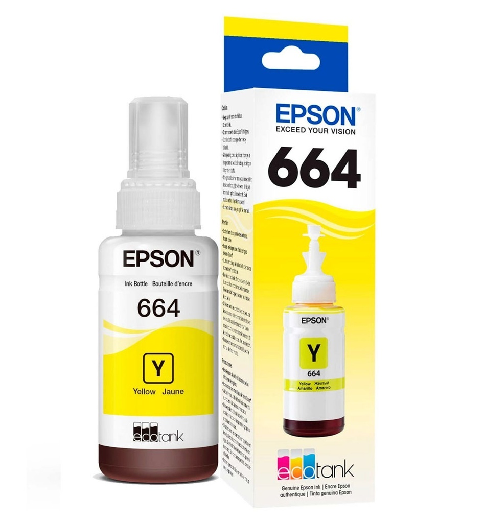 Tinta Epson (664) T664420-AL Yellow 70ml Caja.