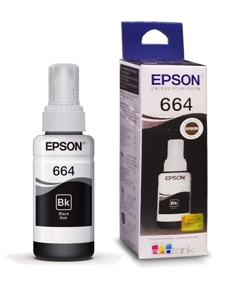 Tinta Epson (664) T664120-AL Negro 70ml Caja