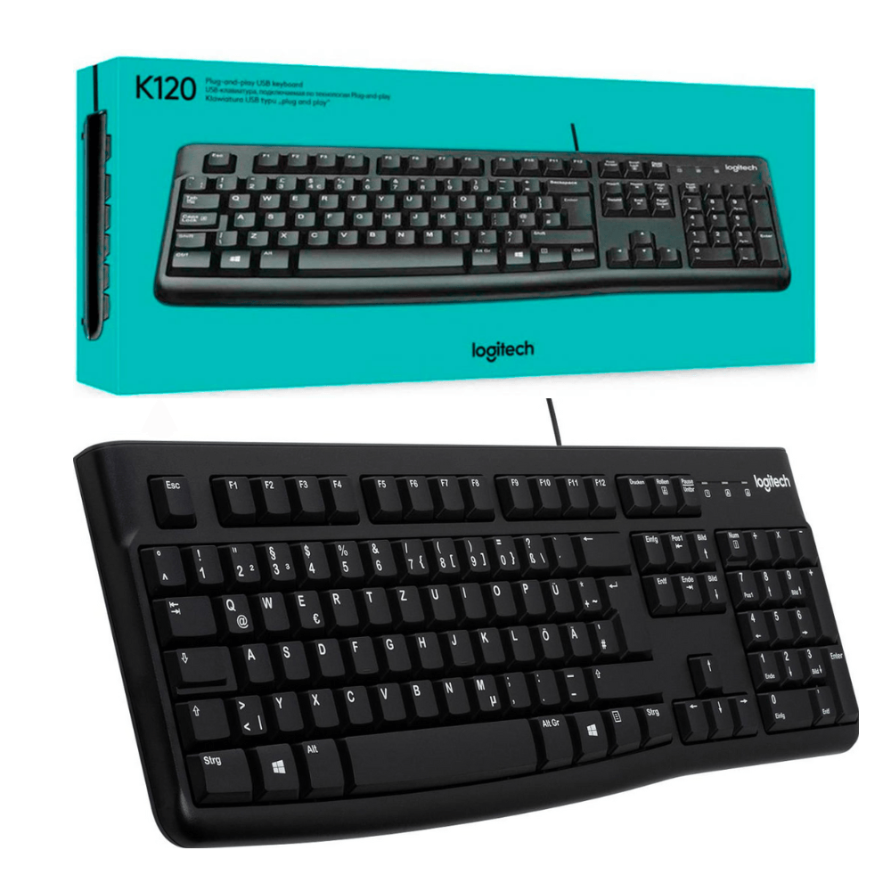 Teclado Logitech K120, USB.