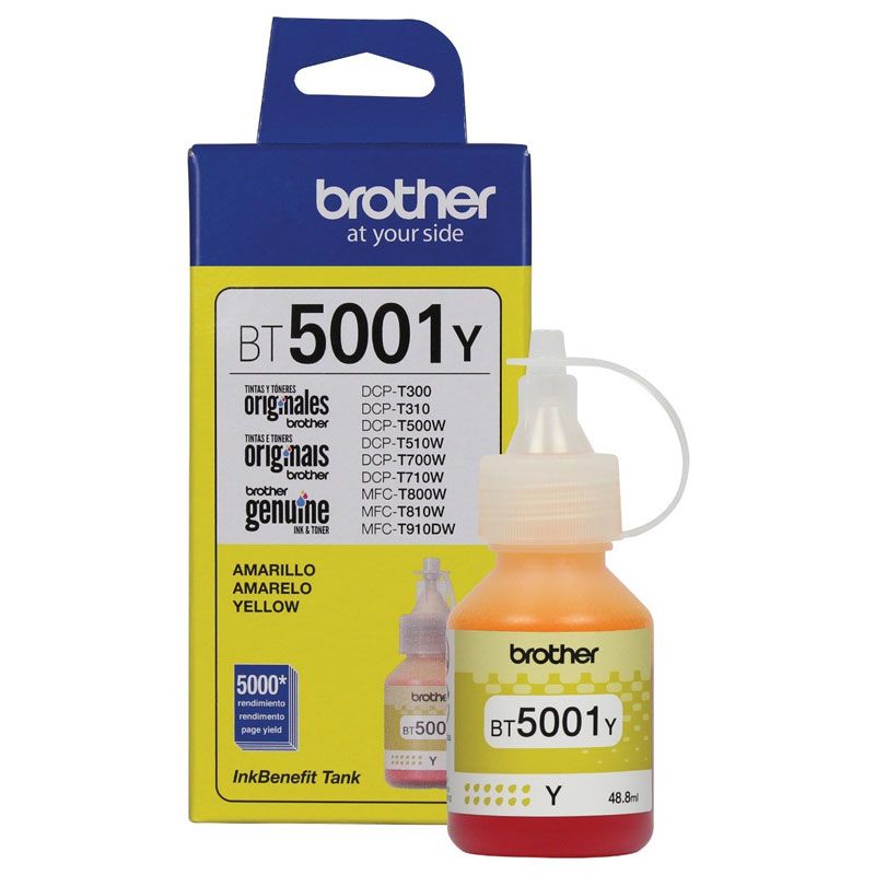 TINTA PARA IMPRESORA MULTIFUNCIONAL COLOR YELLOW SEGUN EETT - BROTHER BT5001Y