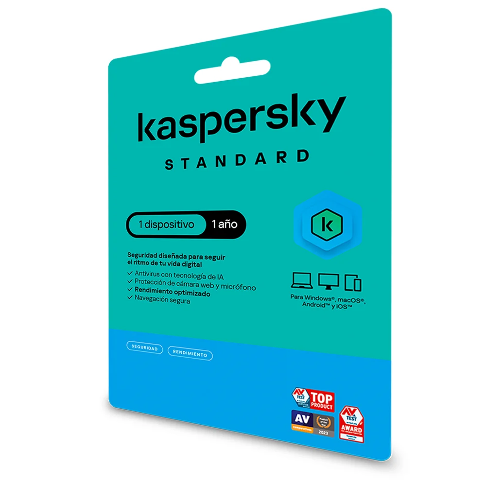 Antivirus Kaspersky 1PC 1AÑO Protección Estandar