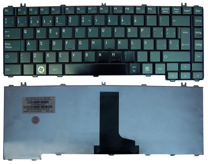 Teclado para Laptop Toshiba L645-C645-C605 Negro