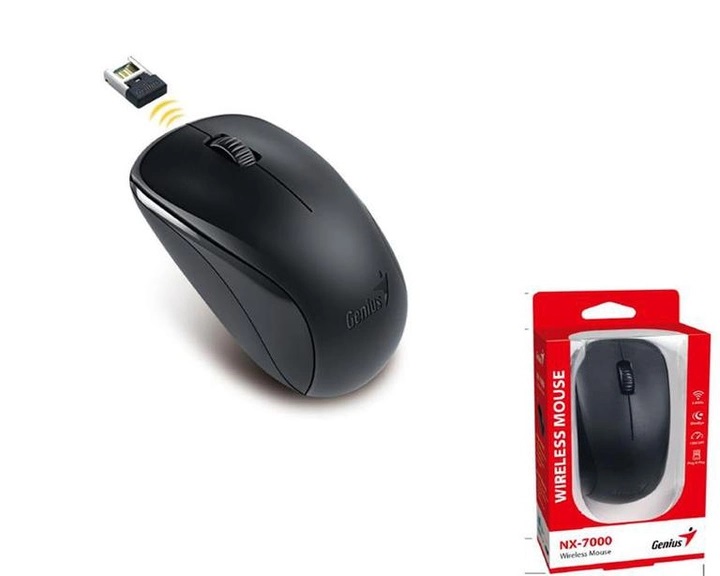 Mouse Inalambrico Genius NX-7000, Blueeye, 1200DPI, Negro.