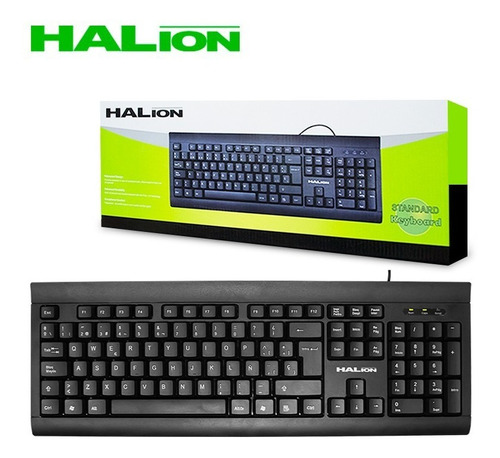 Teclado Halion HA-K704 Usb, Negro.