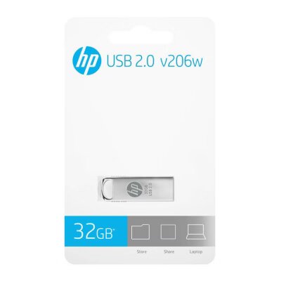 Memoria Flash Usb HP v206w 32GB, 2.0 Metal.