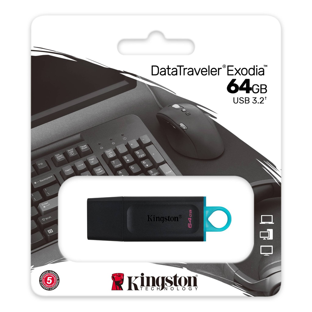 Memoria USB Kingston DT Exodia 64GB, USB 3.2, DTX/64GB.