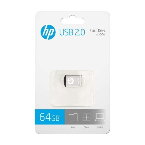 Memoria Flash Usb HP v222w 64GB, 2.0 Metal.