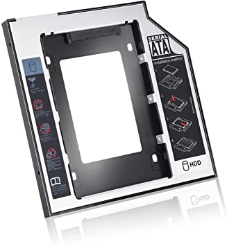 Adaptador Caddy HDD Generico HD-CADDY125 unidad DVD grueso 12.5MM.